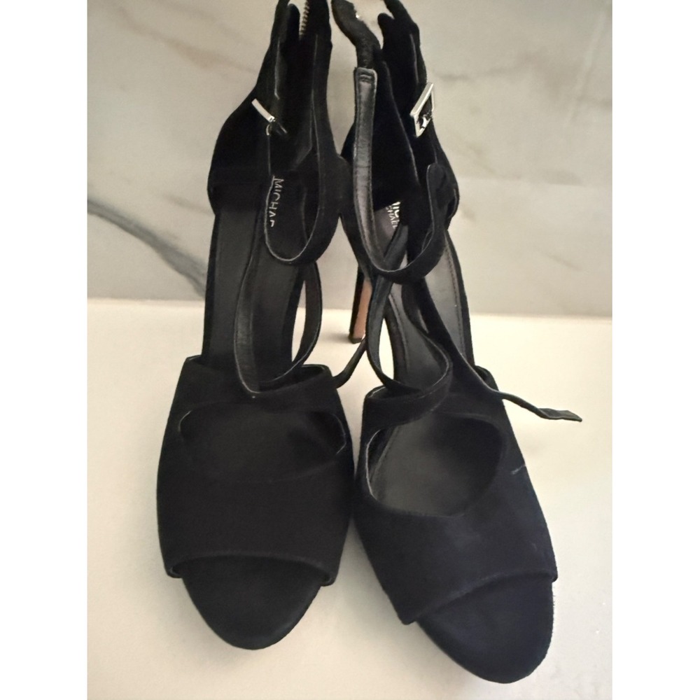 Michael Kors Black Suede Lace Up Stiletto Heels | Sexy Evening Sandals | 10M - Picture 8 of 9